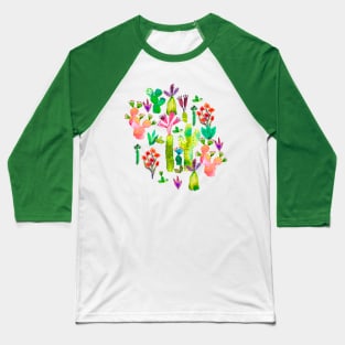 Cacti Succulents Garden Baseball T-Shirt